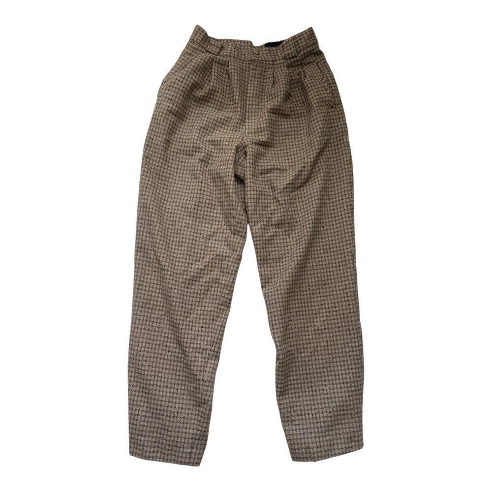 Giorgio Sant’ Angelo Brown Checkered Pants
